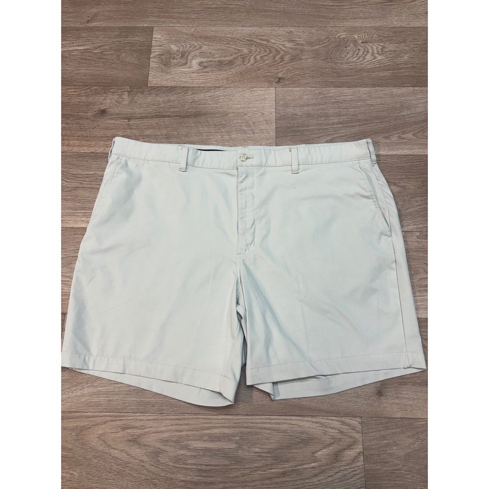 PGA Tour Mens Golf Shorts Size 42 Khaki Performance Flat Front Activewear